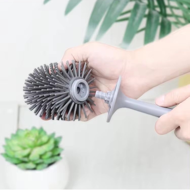 Economic Long Handle Silicone Clean Toilet Brush Set