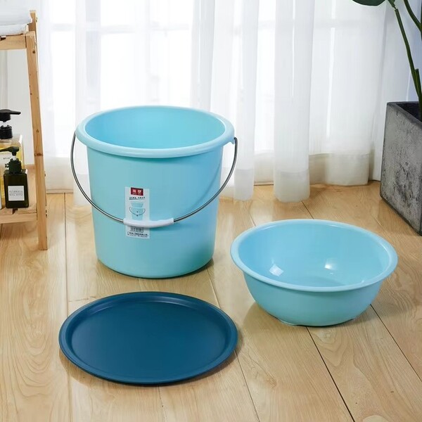 Wholesale 3 Pcs of Household Plastic Hand Basins And Buckets