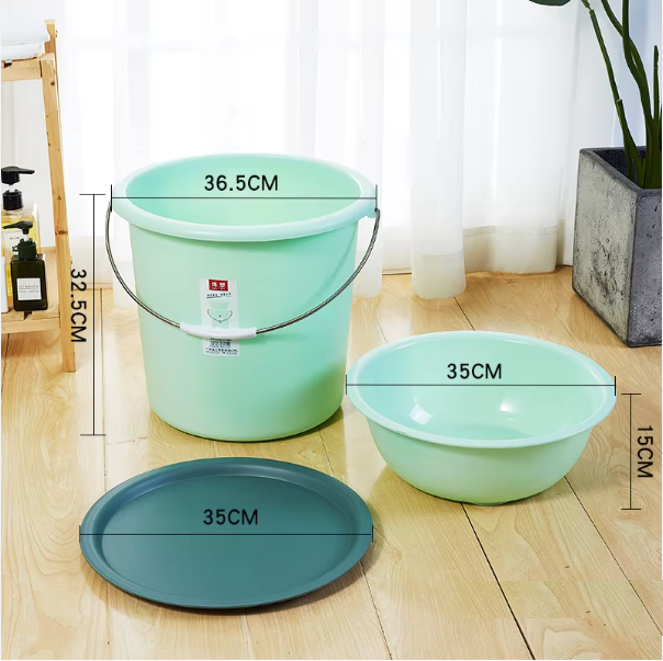Wholesale 3 Pcs of Household Plastic Hand Basins And Buckets